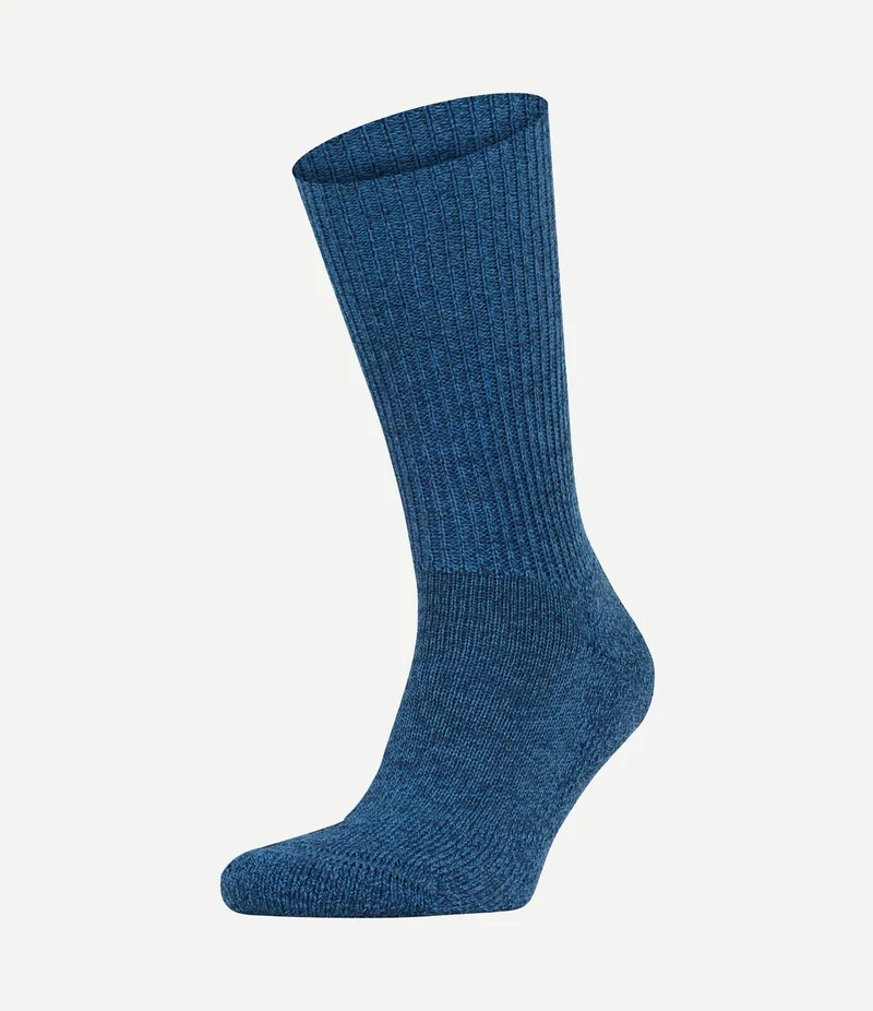 Walkie wandelsok wol blend blauw 6660