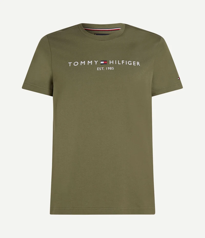 T-shirt logo olijfgroen