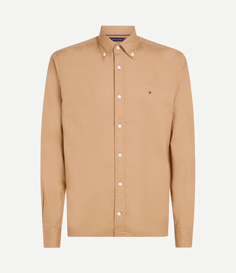 Overhemd brushed beige