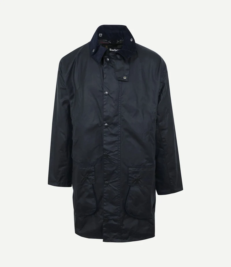 Border wax jas blauw