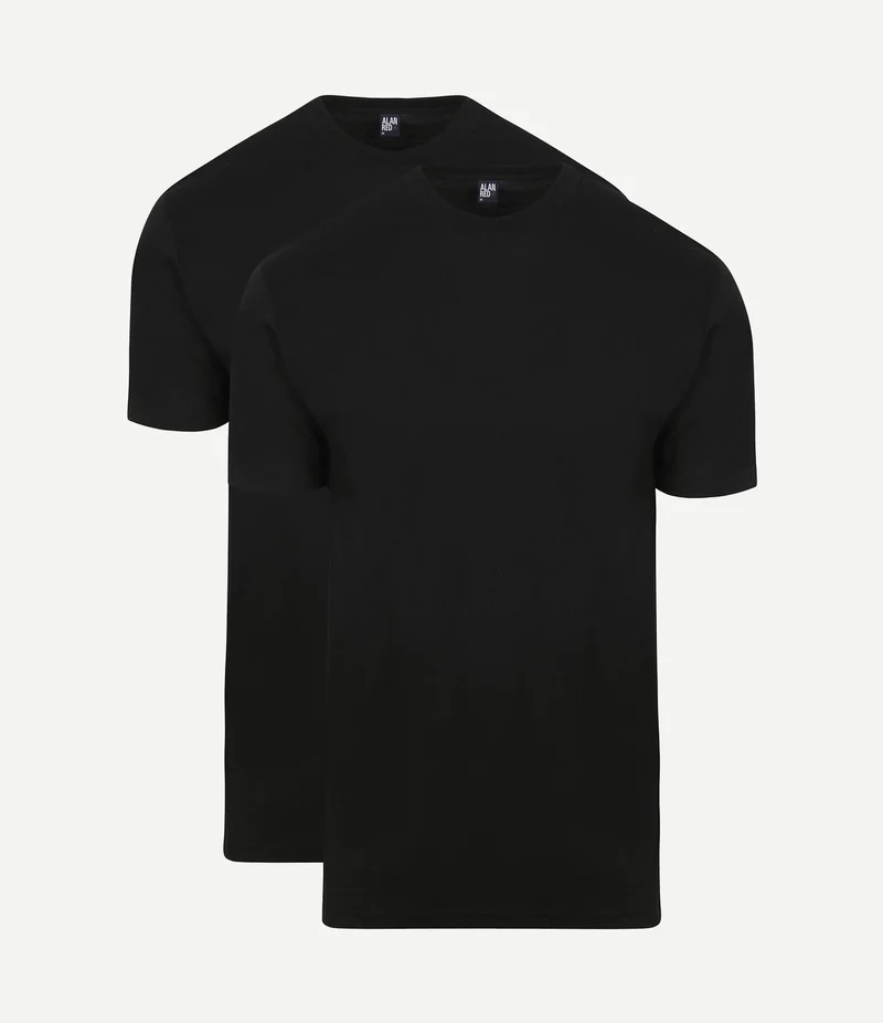T-shirt Virginia zwart ((2-pack))