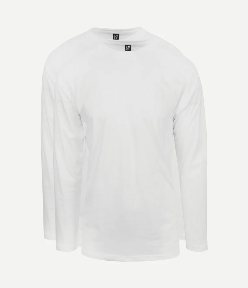 T-shirt Virginia wit longsleeve (2-pack)