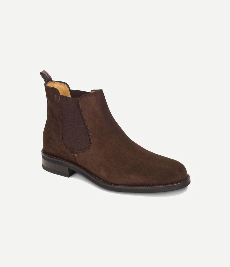 Chelsea boots suède bruin