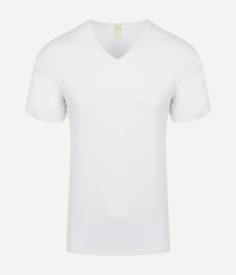 Alan Red bamboo t-shirt v-hals wit