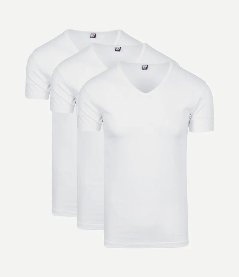 Oklahoma t-shirt stretch wit (3-pack)