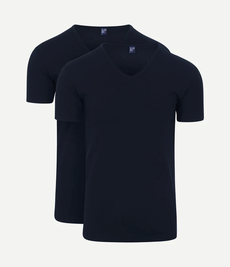 Oklahoma t-shirt stretch donkerblauw (2-pack)