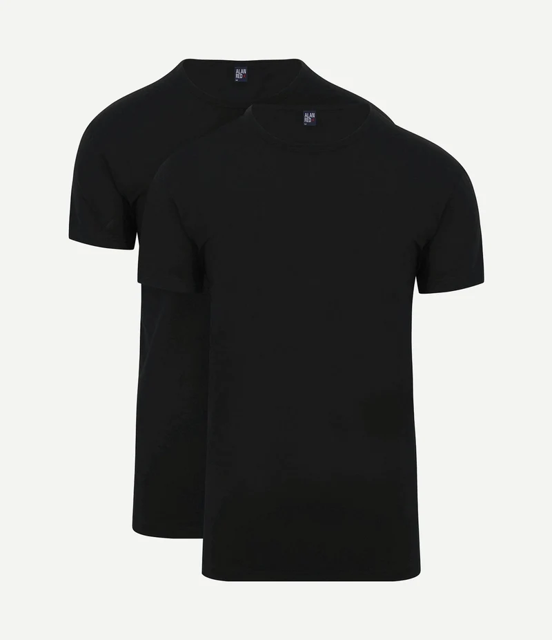 Ottawa t-shirt stretch zwart (2-pack)