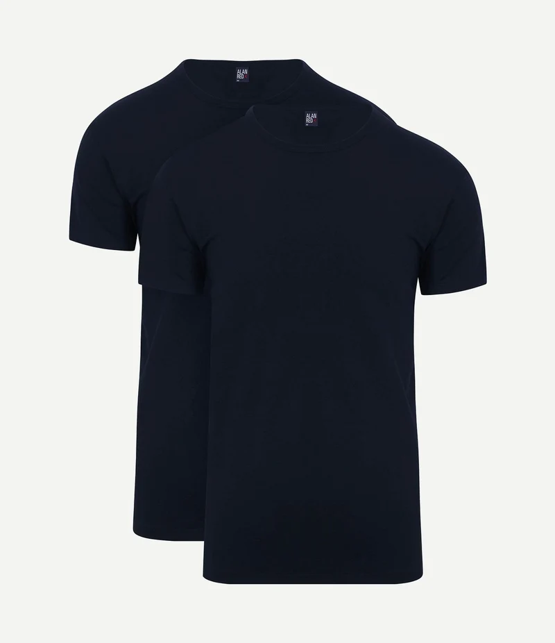 Ottawa t-shirt stretch donkerblauw (2-pack)