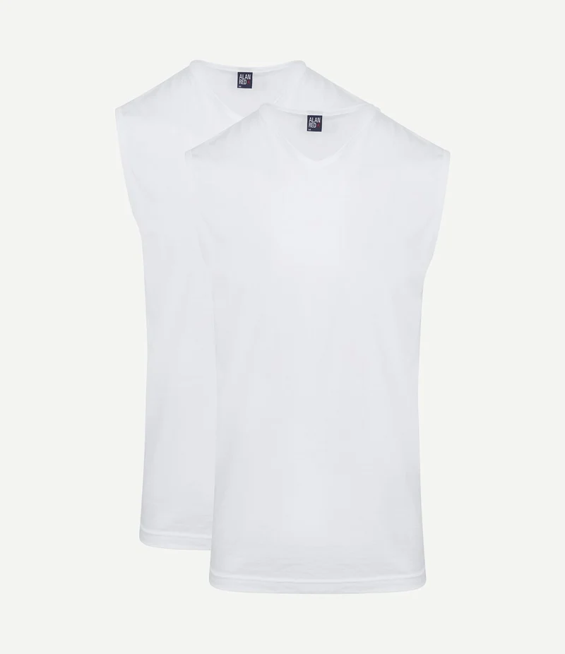 Minto singlet mouwloos wit (2-pack)