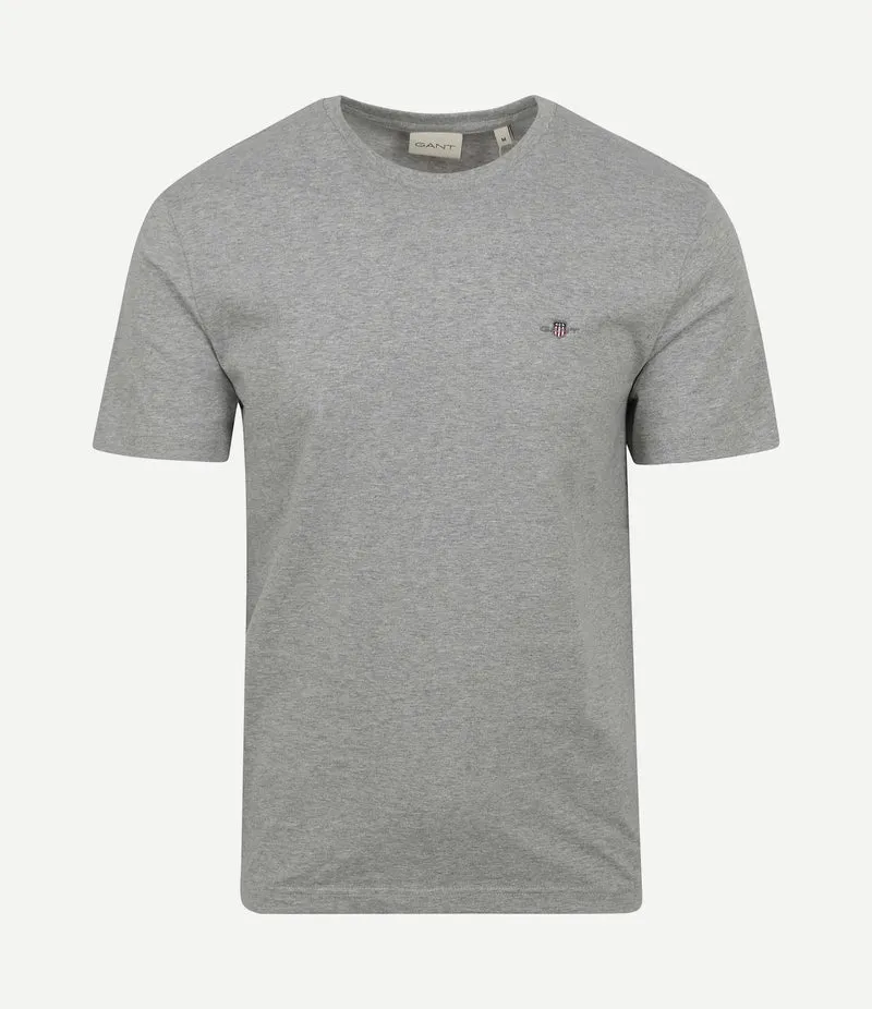 T-shirt shield logo grijs