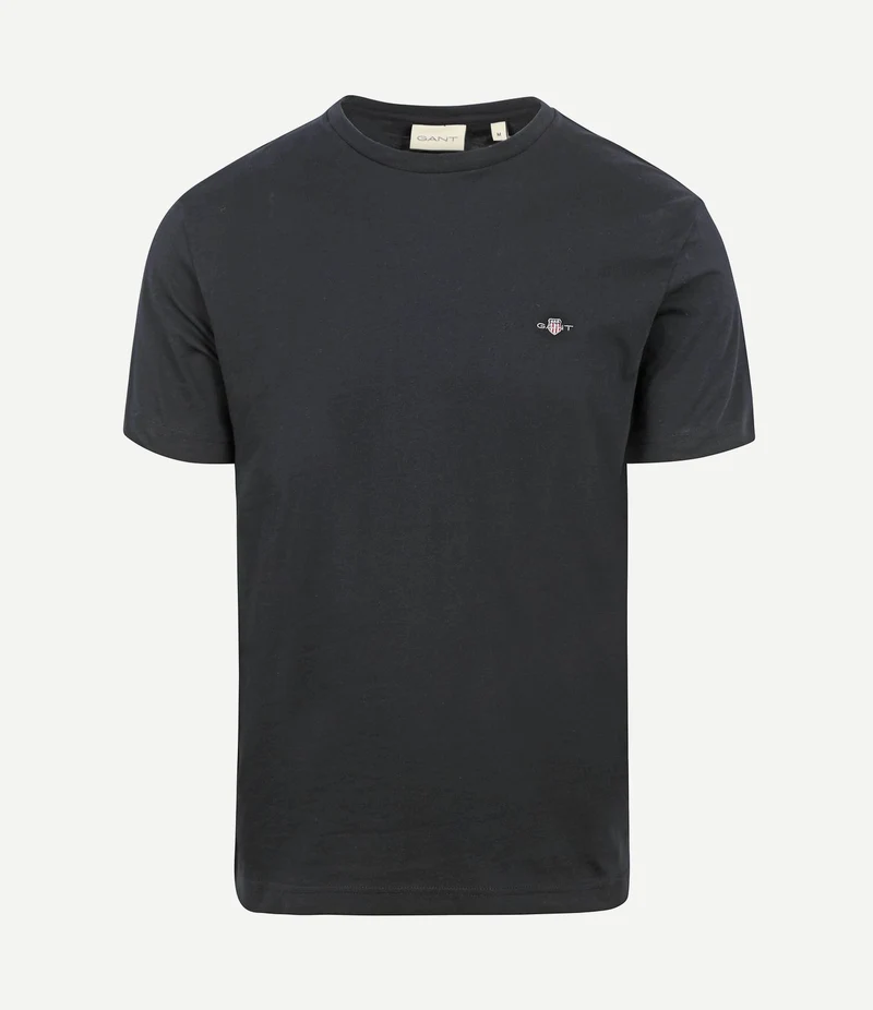 T-shirt shield logo zwart