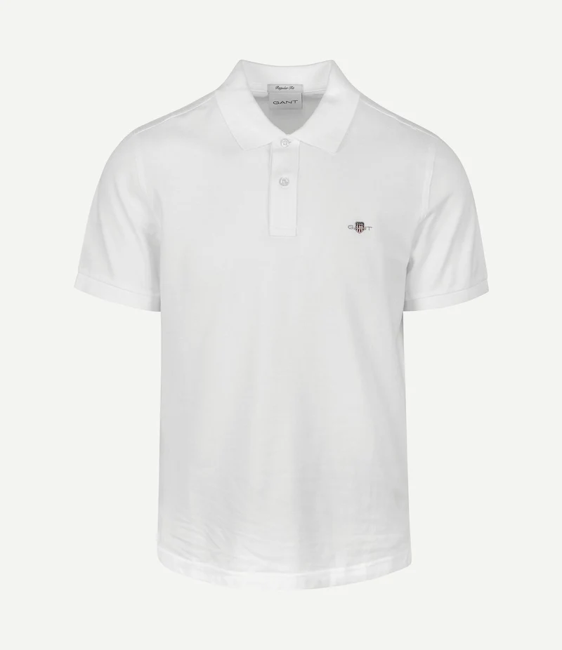 Shield piqué poloshirt wit