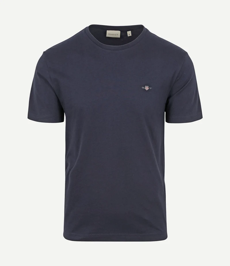 T-shirt shield logo donkerblauw