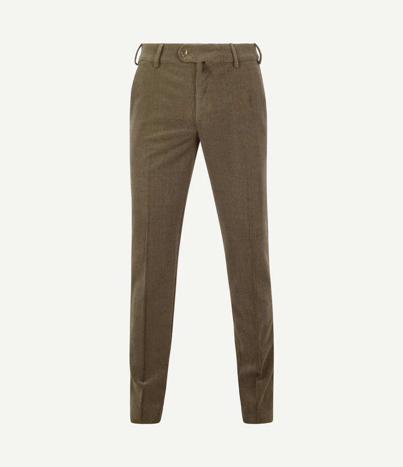 Chino Roma wol corduroy olijfgroen