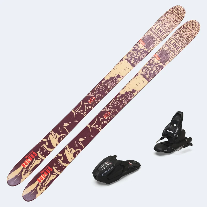 2026 Line Ruckus Junior Skis with Marker Free 7 GW Bindings
