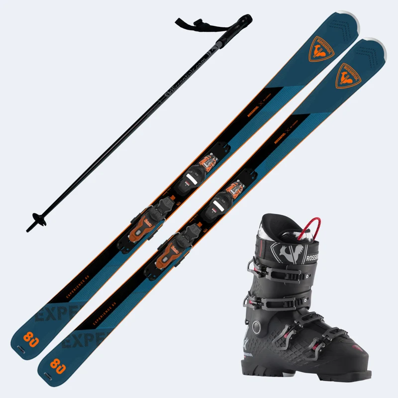 2025 Rossignol Experience 80 Carbon Skis with Rossignol Alltrack 90 HV Boots and Poles