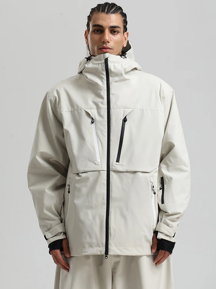 Men's Gsou Snow Durable Mountain Pro Winter Function Cargo Snow Jacket