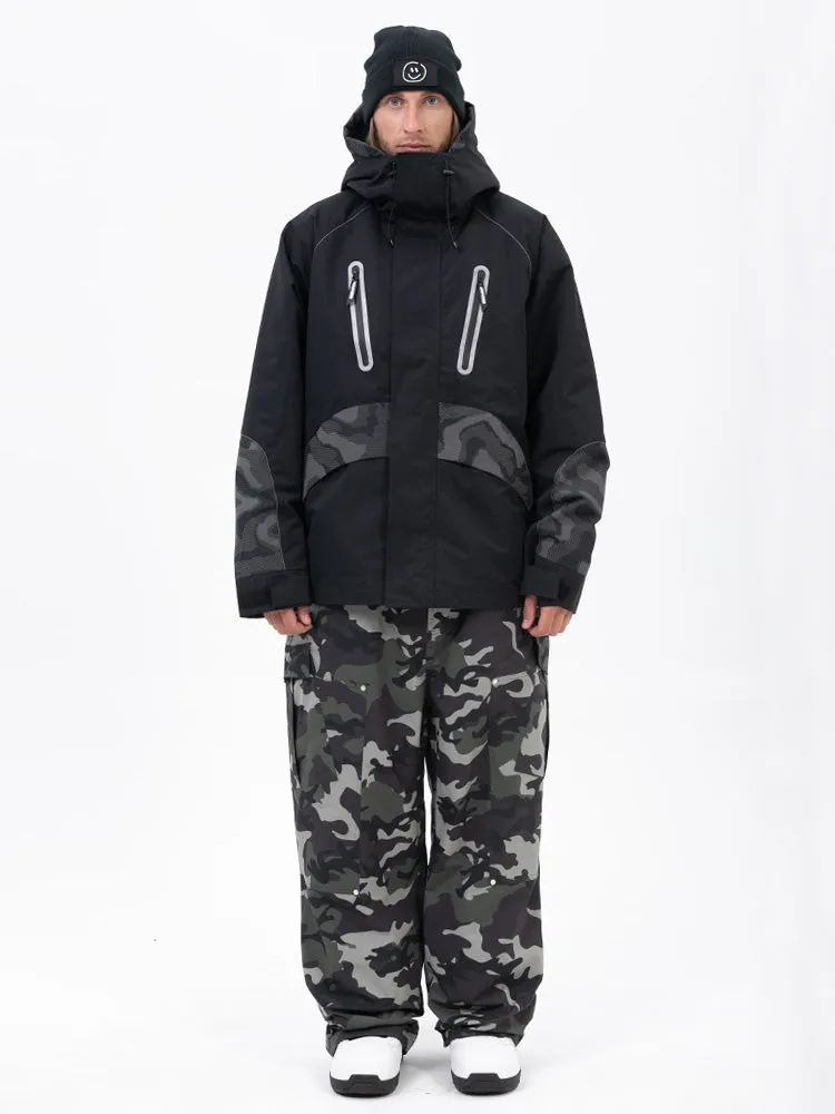 Men's Chillform Reflective Camo Snow Suit – Glow Trail Jacket with Baggy Snow Pants Set