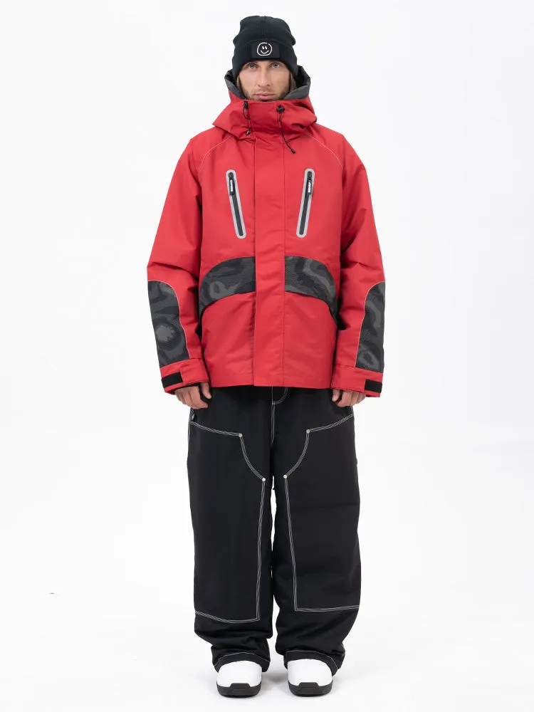 Men's Chillform Reflective Camo Snow Suit – Glow Trail Jacket with Freerider Baggy Snow Pants Set